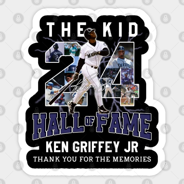 Ken Griffey Jr The Kid Basketball Legend Signature Vintage Retro 80s 90s Bootleg Rap Style Sticker by CarDE